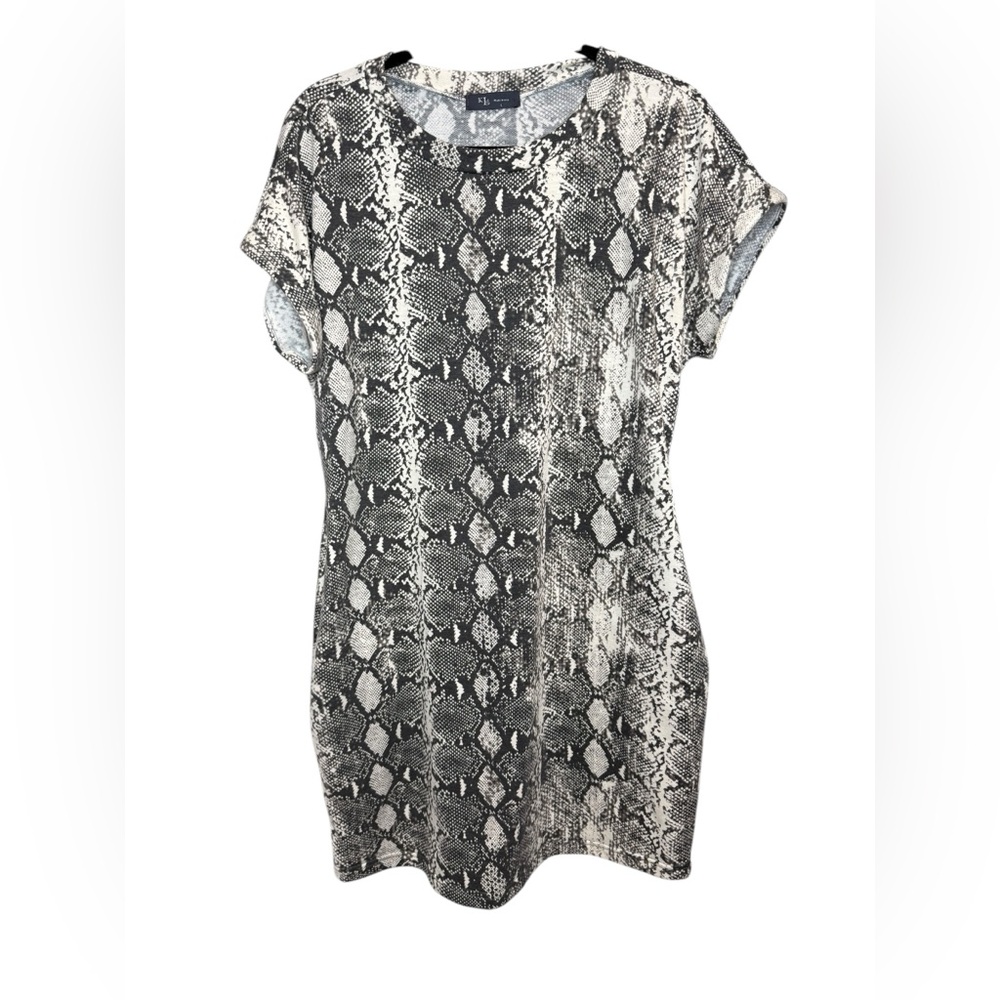 Snakeskin Print t shirt Dress kLD size‎ large